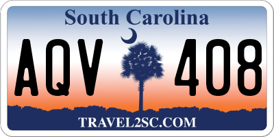 SC license plate AQV408