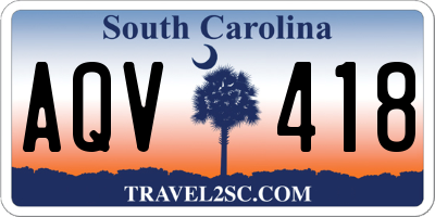 SC license plate AQV418