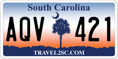 SC license plate AQV421