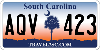 SC license plate AQV423