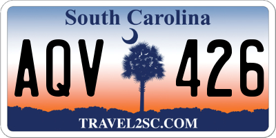 SC license plate AQV426