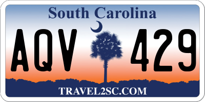 SC license plate AQV429