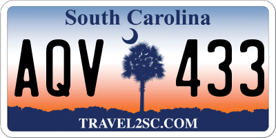 SC license plate AQV433