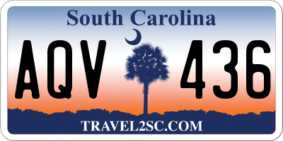 SC license plate AQV436