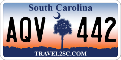 SC license plate AQV442