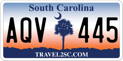 SC license plate AQV445