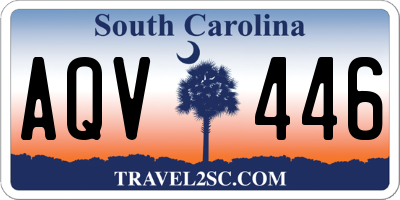SC license plate AQV446
