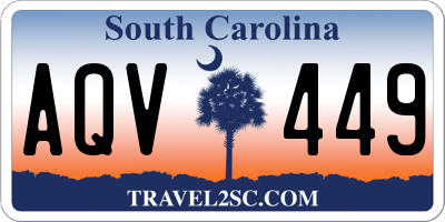 SC license plate AQV449