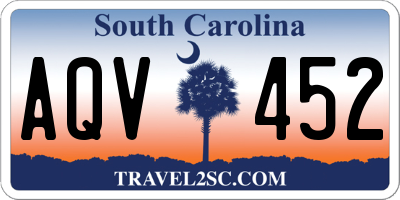 SC license plate AQV452