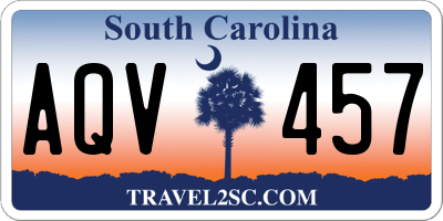 SC license plate AQV457