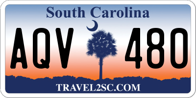 SC license plate AQV480