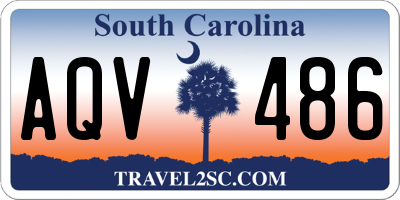 SC license plate AQV486