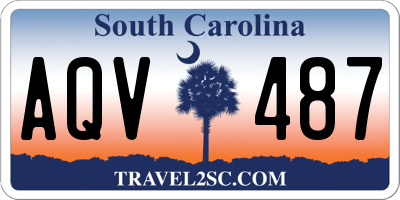 SC license plate AQV487