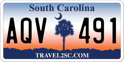 SC license plate AQV491