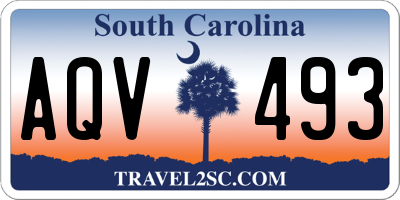 SC license plate AQV493