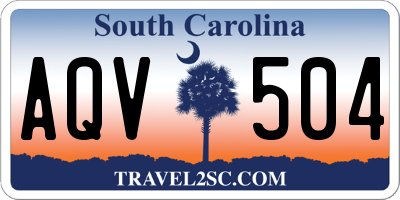 SC license plate AQV504