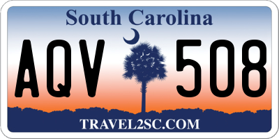 SC license plate AQV508