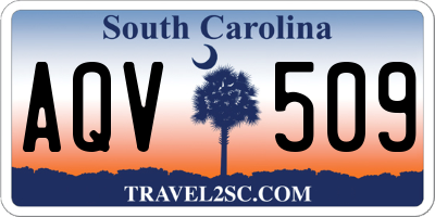 SC license plate AQV509