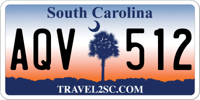 SC license plate AQV512