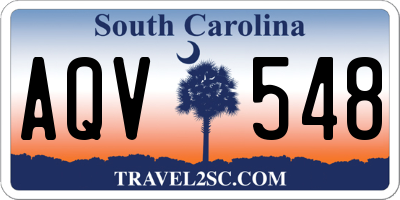 SC license plate AQV548