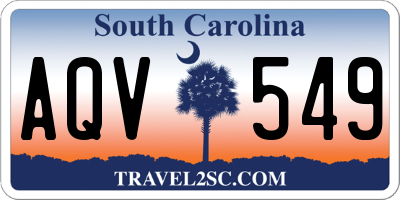 SC license plate AQV549