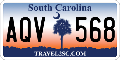 SC license plate AQV568