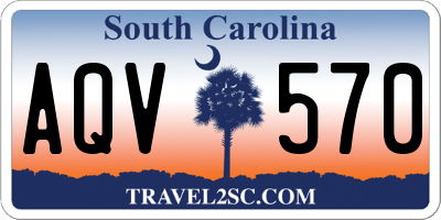 SC license plate AQV570