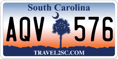 SC license plate AQV576