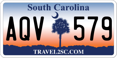 SC license plate AQV579