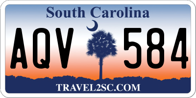 SC license plate AQV584