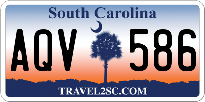 SC license plate AQV586