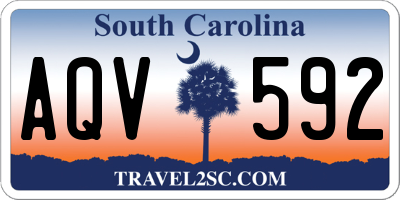 SC license plate AQV592