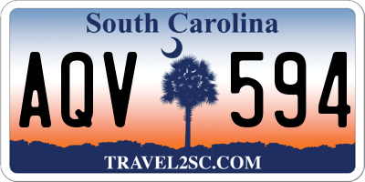 SC license plate AQV594
