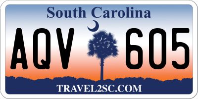 SC license plate AQV605