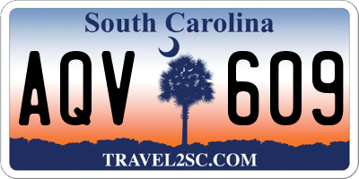 SC license plate AQV609