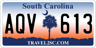 SC license plate AQV613