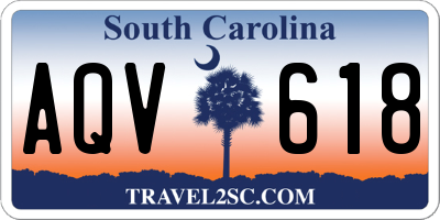 SC license plate AQV618