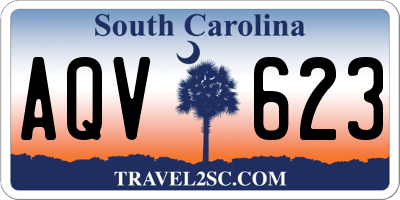 SC license plate AQV623