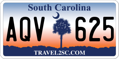 SC license plate AQV625