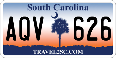 SC license plate AQV626