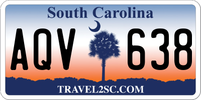 SC license plate AQV638