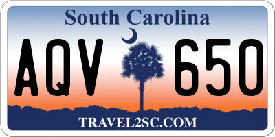 SC license plate AQV650