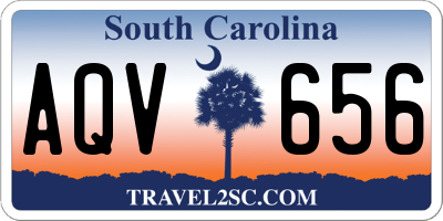SC license plate AQV656