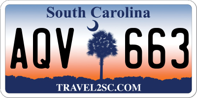 SC license plate AQV663