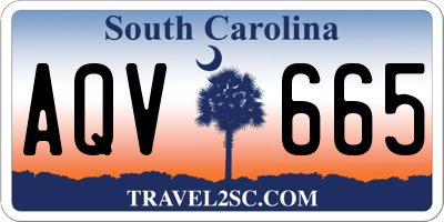 SC license plate AQV665