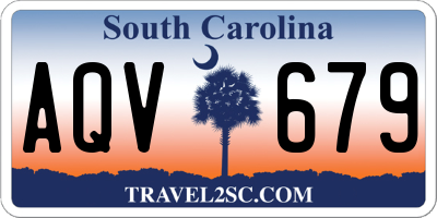SC license plate AQV679