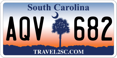 SC license plate AQV682