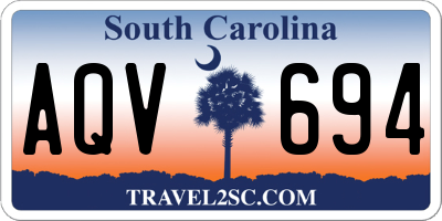 SC license plate AQV694