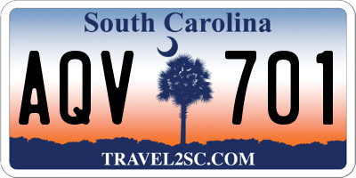 SC license plate AQV701