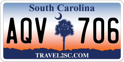 SC license plate AQV706